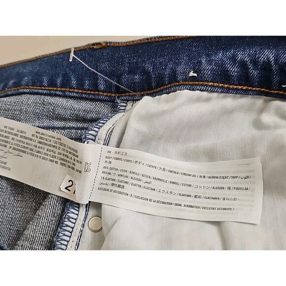 Abercrombie & Fitch~Woman 35/20R~ Blue Denim Ultra High Rise Jeans Slim Straight - Picture 15 of 15